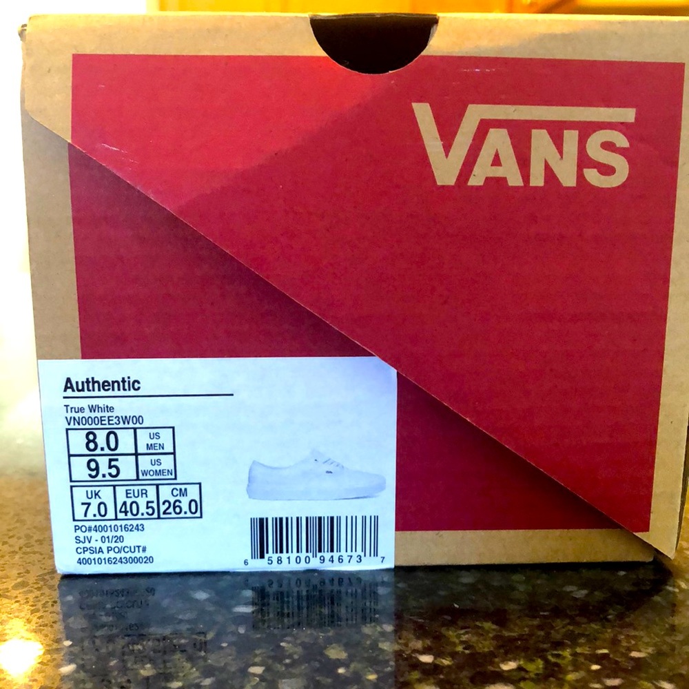 Vans Authentic Tru White Women’s 9.5